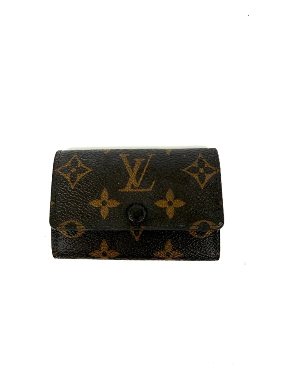 LOUIS VUITTON Monogram 6 Key Holder Case Brown Pink